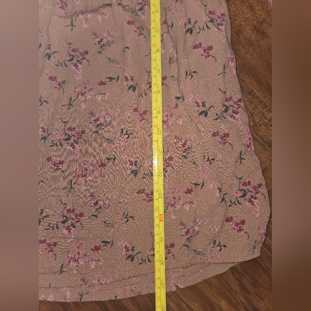 American Eagle Earthy Floral Semi Backless Long Sleeve Boho Tunic XS - Picture 6 of 11
